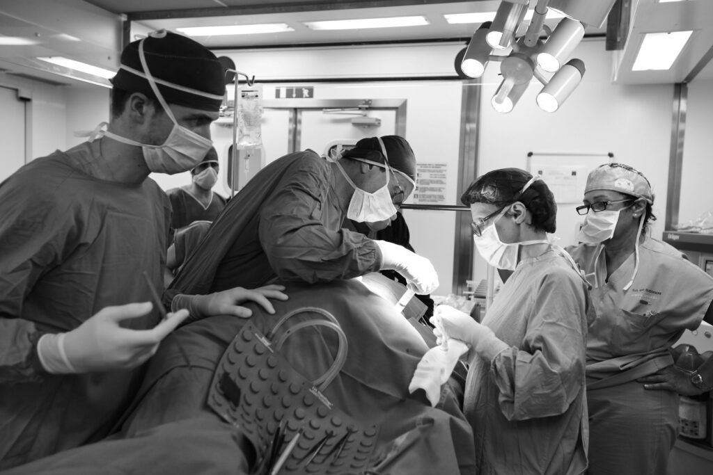 Surgeons perform day surgery in mobile operating theatre